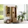 Massivmoebel24 Vitrine Schrank Mango 70 x 35 x 195 cm Beige