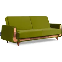 KONSIMO® 3-Sitzer GUSTAVO Sofa 3-Personen, Modern, mit Schlaffunktion, Bettkasten, hergestellt in der EU grün