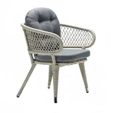 Sessel Chesterfield Grau Rattan Luxuriöser moderner Terrassen stilvolle Möbel
