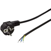 Logilink CP135 Netzkabel Schutzkontakt Stecker 90 Grad Winkel zu
