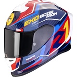 Scorpion Exo-R1 Evo Air Coup blau-rot-gelb Gr. L