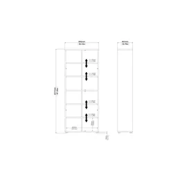 Tvilum Bücherregal 89,2 x 40,1 x 221,7 cm Weiß
