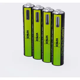 Verico Loop Energy 4-Pack Micro AAA Li-Ion USB-C 600 mAh