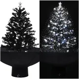 vidaXL Schneiender Weihnachtsbaum Schwarz 75 cm