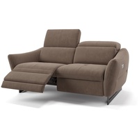 Sofanella 2-Sitzer Stoff Modena, Relaxsofa, Designsofa, Designer Couch, Italienisches Sofa, 2er Sofa braun