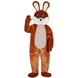 Thetru Herren Kostüm Maskottchen Osterhase Hase braun weiß Ostern Fasching