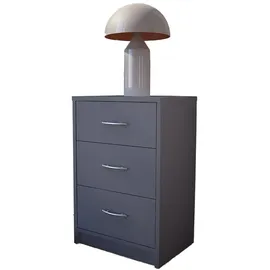 Die Möbelfundgrube Nachtschrank PEPE 39 x 54 x 28 cm Grau