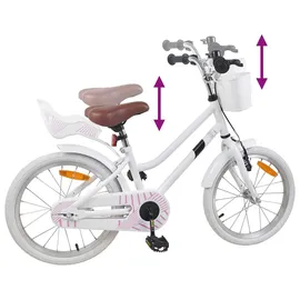 vidaXL Kinderfahrrad 18 Zoll weiß