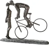 GILDE Dekofigur Skulptur Kiss me Poly Bronze 36 x 30 cm x 9 cm,