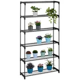 relaxdays Blumenständer Blumenregal Metall 6 Ebenen (1 St) schwarz