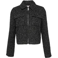 S.Oliver Kurze Boucléjacke mit aufgesetzten Taschen schwarz 40