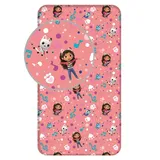 Jerry Fabrics Spannbettlaken Baumwolle-Polyester 90 x 200 cm rosa