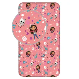 Jerry Fabrics Spannbettlaken Baumwolle-Polyester 90 x 200 cm rosa