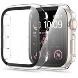 techprotect Tech-Protect Defense360 Hülle mit gehärtetem Glas Kompatibel mit Apple Watch 4 (44 mm) Transparent