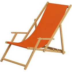 Erst-Holz Liegestuhl terracotta Gartenliege Tisch Kissen Deckchair Holz Sonnenliege Gartenstuhl 10-309NTKH