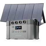 All powers Solargenerator S2000 Pro mit 400W Solar panel, 4x2400W Wechselstrom steckdosen, 2400W