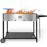 Grillpeter Mangal Batyr Deluxe Edelstahl mit Ablage und Topfhalter
