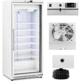 Royal Catering Gefrierschrank - 580 L - - Glastür - Silbern - Kältemittel R290