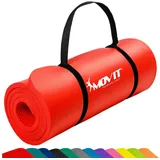 MOVIT Gymnastikmatte Yogamatte, rutschfest, 183 x 60 x 1,0cm, rot