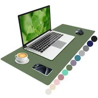 Niviy Schreibtischunterlage,XXL Mauspad,Büro Organizer Schreibtischmatte Rutschfester PU Leder Tischunterlage,Wasserdichter Office Mousepad für Büro,Home und Laptop 80X40cm Olivgrün