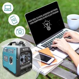 Könner & Söhnen LPG/Benzin-Inverter-Generator KS 3100iG S von Könner & Söhnen. Notstromaggregat 3100 W, Schuko-Steckdose 230 V, 2 USB-Anschlüsse, LED-Anzeige, ECO-Modus, Kupferwicklungen, stromerzeuger EURO V.