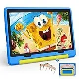 Laptok Kinder Tablet 10 Zoll,Android 15 Tablet mit 20 GB RAM+64GB ROM(TF 1TB), Kindersicherung, Wi-Fi 6G, Widevine L1, 5000mAh, Sturzsicherer Schutzhülle, Tolles Geschenk für Kinder Blau