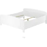 Erst-Holz Großes weißes Ehebett Seniorenbett extra hoch 180 x 200 Zubehör wählbar V-60.44W-18 Rollrost inkl.