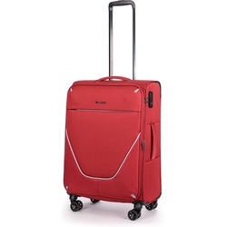 Stratic Reisekoffer  Strong Trolley 65 cm  erweiterbar  4 Rollen 69 l - Rot