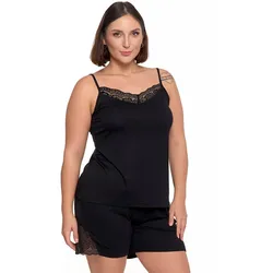 Schwarze Pyjama Moraj Für Frauen, XXL