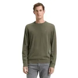 Tom Tailor Herren Rundhals Pullover BASIC CREWNECK KNIT Relaxed Fit Tea Leaf Grau 39401 XL