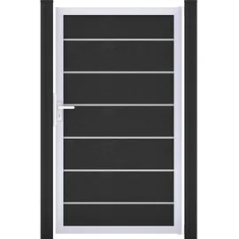 GROJA Gartentor 100 x 180 cm Anthrazitgrau/Aluminium