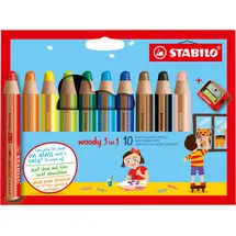 Stabilo Woody 3 in 1 Buntstift 10 St. inkl. Spitzer