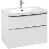 Villeroy & Boch Subway 3.0 Waschtischunterschrank C57400VF 77,2x57,6x47,8cm, ohne LED/Griff Aluminium glänzend