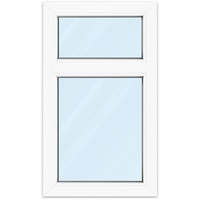 Fenster mit Oberlicht, Kunststoff, aluplast IDEAL 4000, Weiß, 510 x 1010 mm, 2-fach Verglasung, individuell konfigurieren