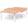 Rocada Mehrfacharbeitstisch Executive L-Form BxTxH 320x163/220x73cm Gestell verchromt Platte Melamin buche