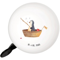 Mr. & Mrs. Panda Fahrradklingel Pinguin Angelboot – Weiß – Geschenk, Fahrradglocke, Mountainbike, Fah, (1-tlg) weiß