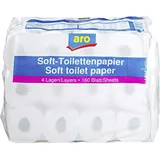 aro Toilettenpapier, 4 lagig, 160 Blatt, weiss - 24 Rollen