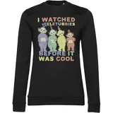 Teletubbies I Watched Before It Was Cool Girly Sweatshirt Sweatshirt Schwarz 34