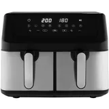 Proficook ProfiCook® Heißluftfritteuse 2 Kammern | Airfryer | 9 Liter | Heißluftfritteuse mit Zeitgleich-fertig-System | ohne Fett frittieren | Heissluftfritteuse | Behälter mit Antihaft | PC FR 1296 H