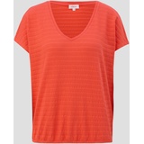 s.Oliver - T-Shirt V-Ausschnitt, für Damen, Orange, 46