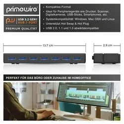 Primewire - Displayport auf HDMI Kabel, DP-Computer HDMI-Monitor Konverter, DP HDMI-Adapter, Hochwertige Goldkontakte, 4k UHD 3840 x 2160 @ 60 Hz