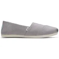 TOMS Shoes Alpargata Damen Slipper Leinen Espadrille hellgrau