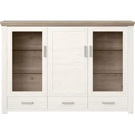 Set One by Musterring Highboard York Dekor Pino-Aurelio / Eiche Nelson