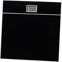 Newgen Medicals Elegante Design-Personenwaage, bruchsicheres Glas, schwarz, bis 150