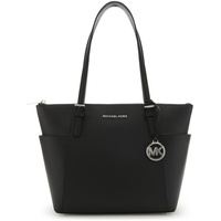 Michael Kors Jet Set Saffiano Leather Top-Zip Tote Bag black