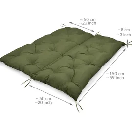 Beautissu Bankauflage 150 x 50 x 50 cm grün 1 St.