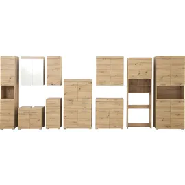 WELLTIME Avena Waschmaschinenumbauschrank 63 x 24 x 187 cm Beige