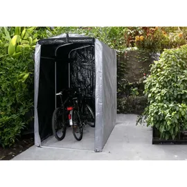 MCW Fahrradgarage MCW-N61 Foliengarage Aufbewahrungsgarage Alu UV-Schutz wasserfest 201x121x201cm silber