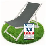 Melko Gartenstuhl Strandliege klappbar Liegestuhl Gartenliege Sonnenliege Balkon (Stück), inkl. Sicherung gegen ungewolltes Zusammenklappen