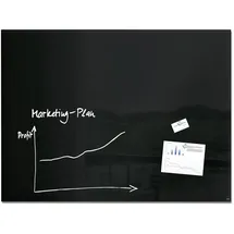 Sigel Glas-Magnettafel artverum 120 x 90 cm Schwarz